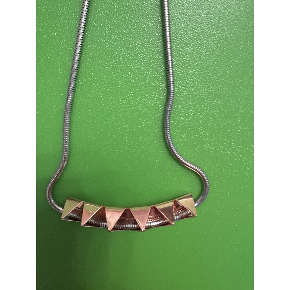 Studded Necklace Silver Rose Gold Statement Costume Jewelry Goth Gothic - Picture 2 of 4